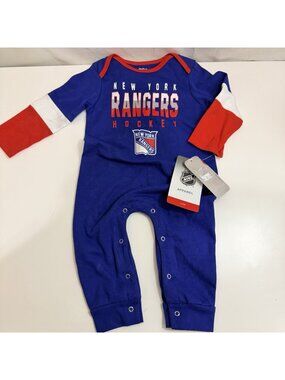 NHL Infant New York Rangers Hockey One Piece Cycling The Puck Jumpsuit 12 Months